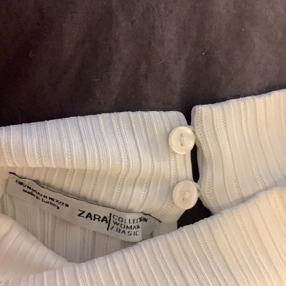 NWOT Zara white halter ribbed dress size M - Picture 6 of 7
